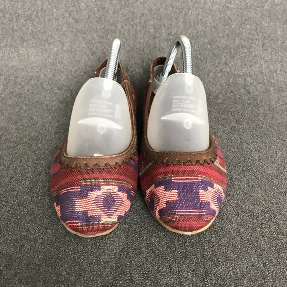 The Sak Frannie Ballet Flats Womens Sz 8 Boho Aztec Navajo Woven Leather Canvas - Picture 6 of 10